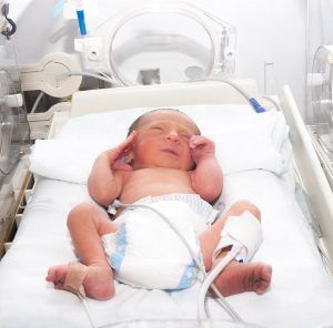 infant in hospital